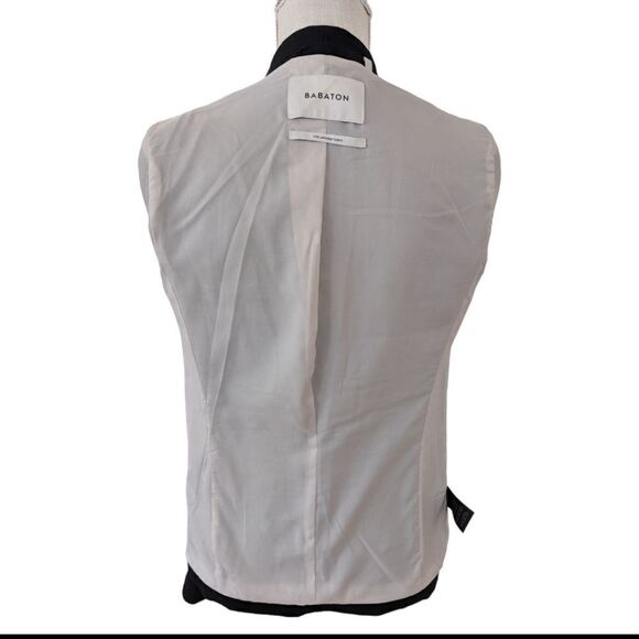 Aritzia Babaton Keith Jacket Blazer Japanese Fabric Open Front in Black Size 2 - Picture 8 of 13